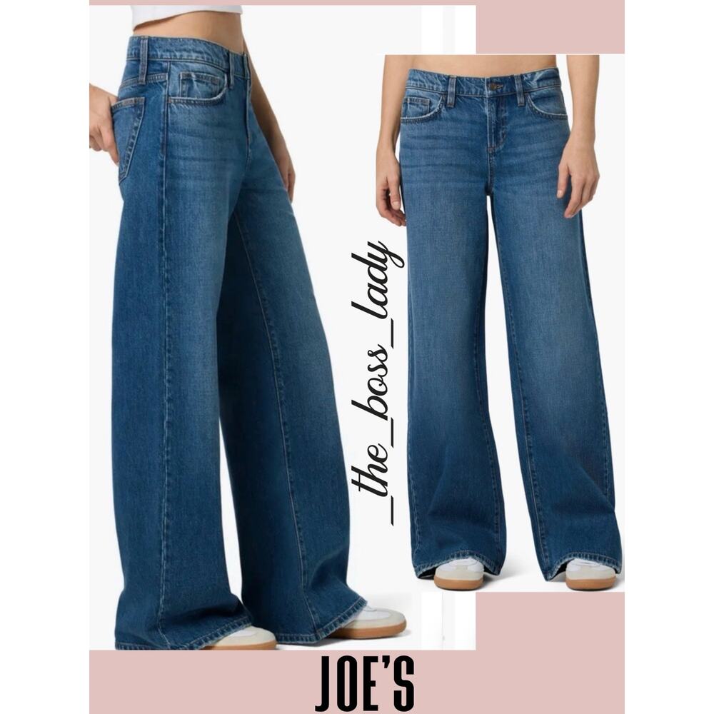 Joe's wide-leg jeans low rise denim cotton blend 28